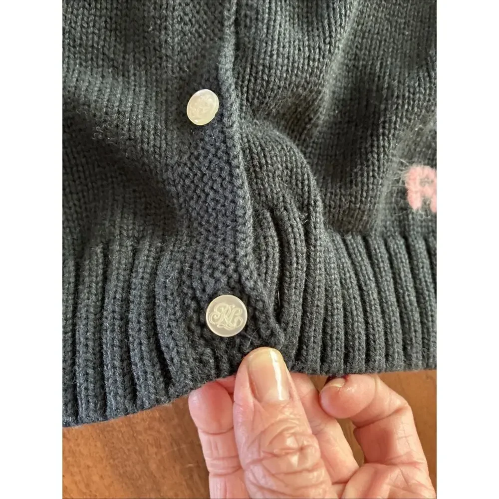 RARE Vintage Ralph Lauren Girls Cardigan‎ 4T 100% Cotton